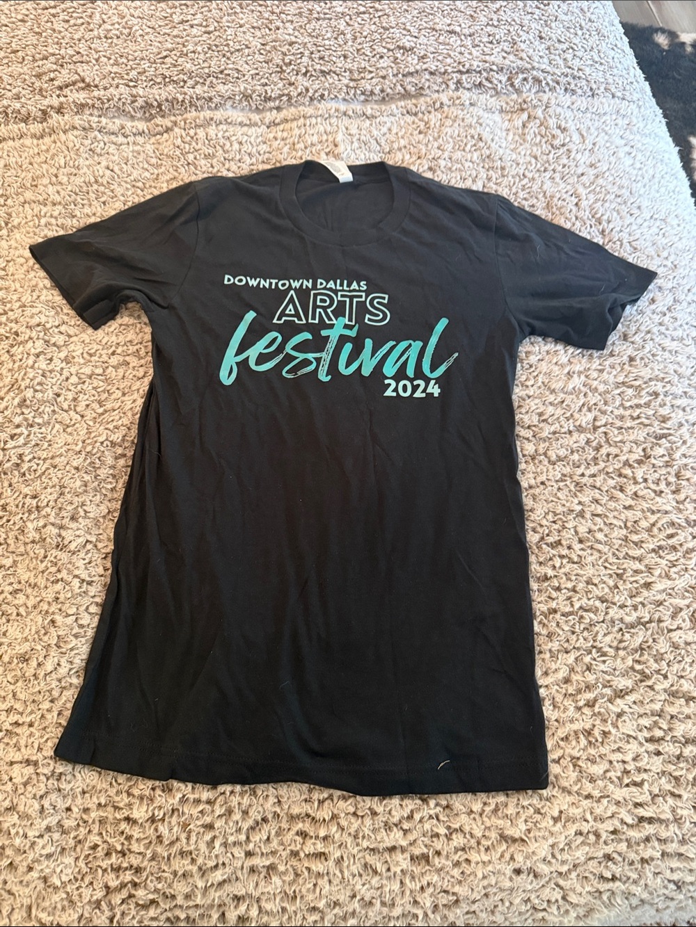 New Downtown Dallas Arts Festival 2024 Black Graphic T‑Shirt